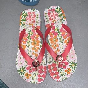 Tory burch platform flip flops